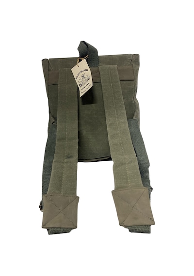 Old Cotton Cargo Vintage Su Geçirmez Kanvas Salaş Unisex Günlük Okul Tablet Sırt Çantası Naoko S 24x30cm Haki