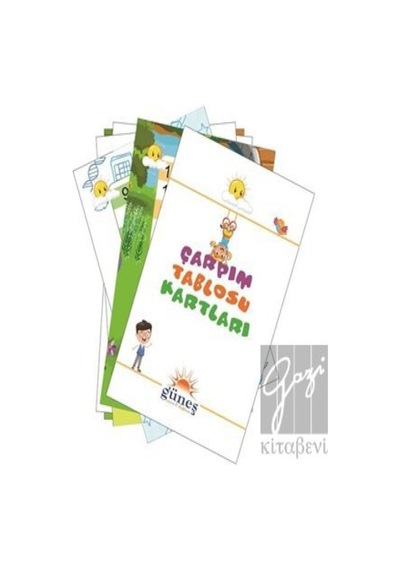 Çarpım Tablosu Kartları Güneş Yayın Dağıtım  -  Güneş Yayın Dağıtım