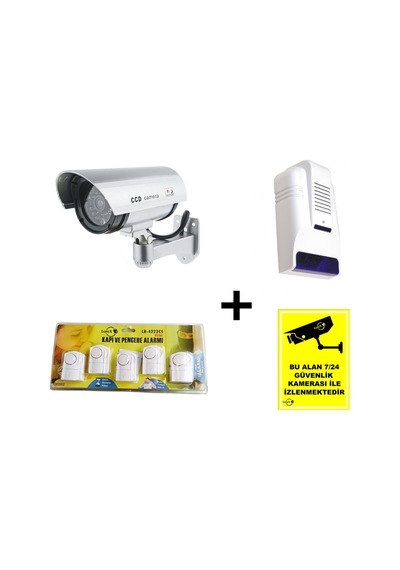 Lorex Soygun Caydırıcı Set (Sahte Siren+Pvc+Alarm+Sahte Kamera)
