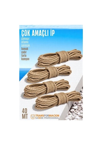 Çok Amaçlı Kalın İp Hamak İpi - Çamaşır İpi Salıncak İpi Atlama İpi 40 Metre 721767 Siyah