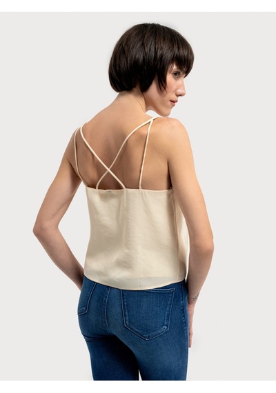 Regular Fit Kadın Bluz K.kol Ekru