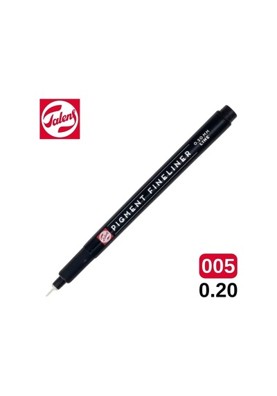 Talens Pigment Fınelıner Çizim Kalemi 0.20mm Siyah 1 Adet Kırtasiye Ürünü