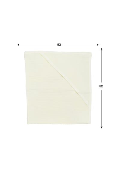 Ezh 1207 %100 Pamuklu 4 Kat Bebek Banyo Havlusu 92 x 82 CM Krem
