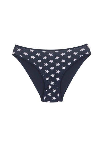 18001-2 Kadın 7'li Star In Love Bikini Külot Paketi V6-lacivert Mıx Çok Renkli