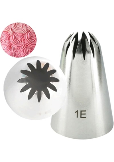 Krema Duyu Büyük Boy Pasta Duyu Paslanmaz Çelik + 4 Adet Şanti Torbası Metal