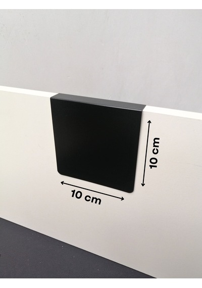 10 Adet Silinebilir Karatahta Siyah Etiket 10 x 10 CM Ahşap Raflar