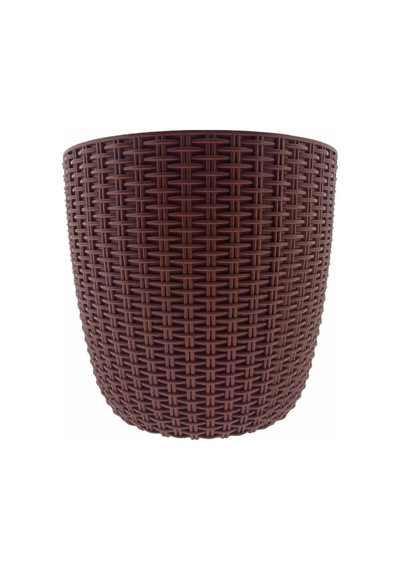 Bahçe Ve Balkon Rattan Desen Çiçek Saksısı
