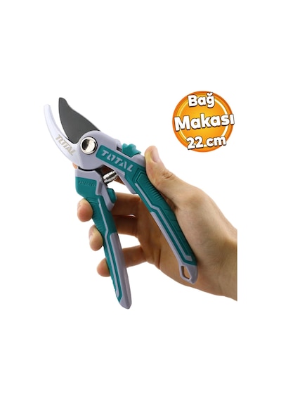 Bağ Makas Bahçe Bitki Çiçek Gül Ağaç Üzüm Filiz Çubuk Çıbık Dal Budama Kesme Bıçkı Makası 220 Mm