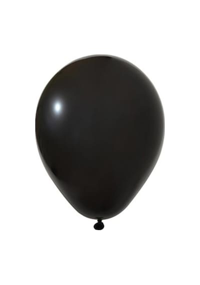 Siyah 10 Adet Lateks Helyum Uyumlu Balon+siyah Balon Doğum Günü