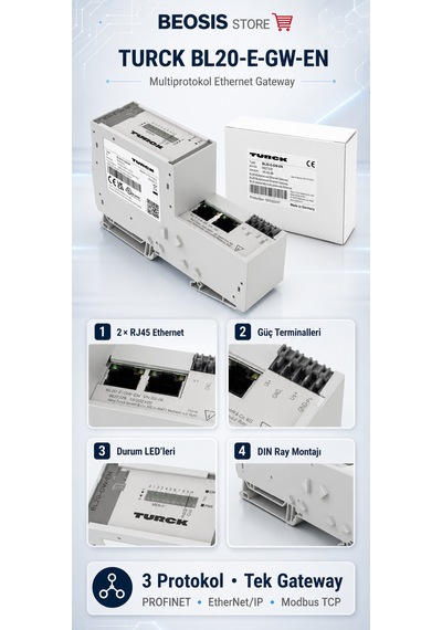 Turck Bl20-e-gw-en Multiprotokol Ethernet Gateway