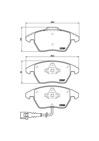 Brembo Ön Balata Fişli Caddy Iıı 04 Golf Iv V Vı 97 Jetta Passat 05 Polo 09 Octavıa 04 Brembo P85075 1k0698151 1k0698151e Wva23587