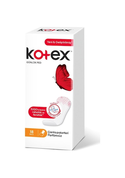 Kotex İnce Rahatlık ve Ferahlık Günlük Ped 18'li