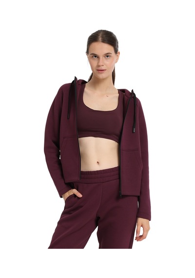 Sportive Peoria Kadın Bordo Günlük Stil Eşofman Üstü 25kk1048-brd 1776200 Bordo