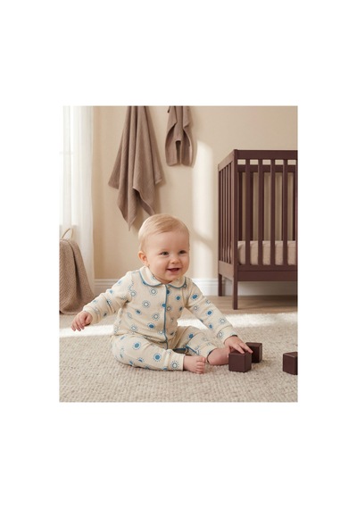 Minory Baby - Bebek Tulumu Güneş Motifli Çok Renkli Çok Renkli