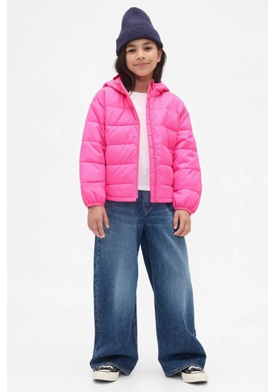 Gap V-frch Logo Çocuk Mont Pembe