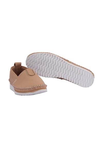 Napa Shoes Nefes Alan Hakiki Deri Rahat Taban Kadın Casual Ayakkabı Napa-108 Bej