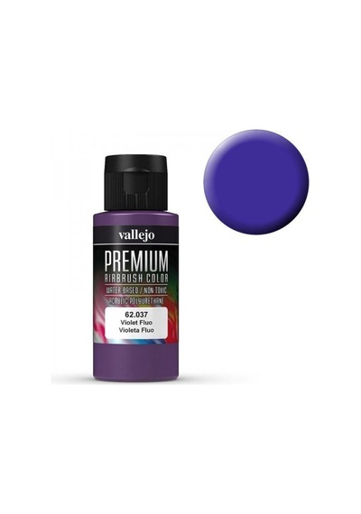 Vallejo 62037 60 Ml. Violet Fluorescent, Premium Rc Color Serisi Model Boyası Renkli