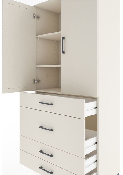 Hyperion Dolap 3 Raflı 4 Çekmeceli 2 Kapaklı 88x44x195 Aytaşı-aytaşı Aytası