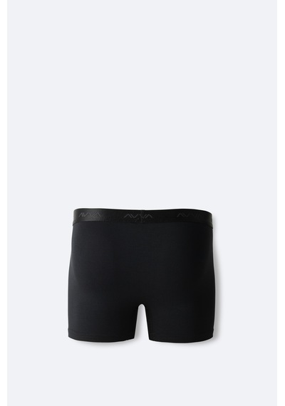 Avva Erkek Siyah Basic Soft Touch Tekli Regular Fit Boxer B009537