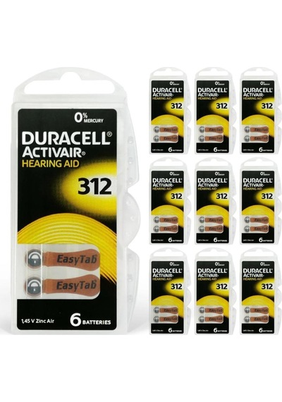 Duracell 312 İşitme Cihazı Pili 6'lı 10 Paket