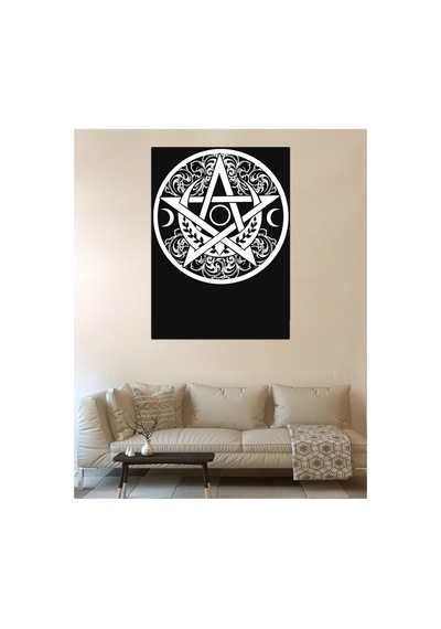 Pentagram 2 No Desenli Tasarım Duvar Halısı