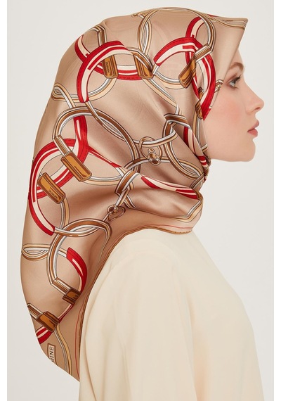 Armine İpek Eşarp 2025 Kış - 9203-05 Camel Twill Camel