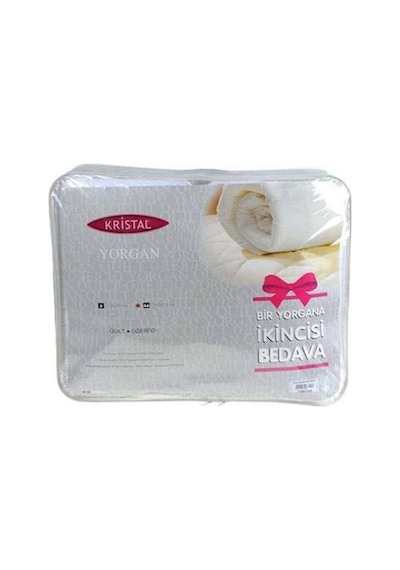 Taç Kristal Çift Kişilik - Tek Kişilik Yorgan 1 Alana 1 Bedava Beyaz