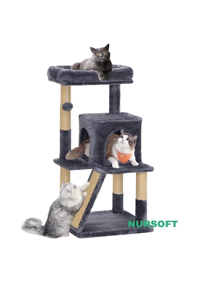 Nursoft Teraslı Dekoratif Kedi Tırmalama Evi - 0091
