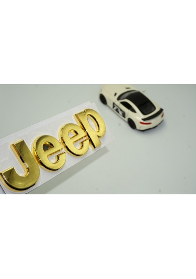 Jeep Kaput Bagaj 3m 3d Gold Metal Logo Amblem Arma