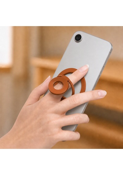 Zore Paris M102 Magnetik Ring Standlı Telefon Tutucu Turuncu