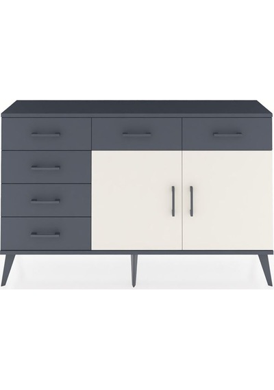 Arges Konsol 2 Raflı 6 Çekmeceli 2 Kapaklı 132x30x83 Antrasit-aytaşı/antrasit Aytaşı/antrasit Arges Konsol 2 Raflı 6 Çekmeceli 2 Kapaklı 132x30x83 Antrasit-aytaşı/antrasit Aytaşı/antrasit