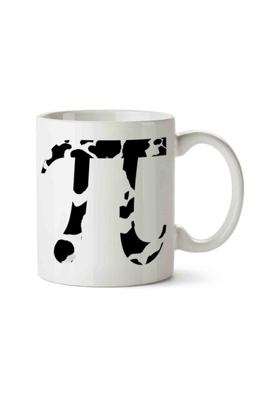 Pi Sayısı Cow Pi Day Porselen Kupa Bardak Beyaz