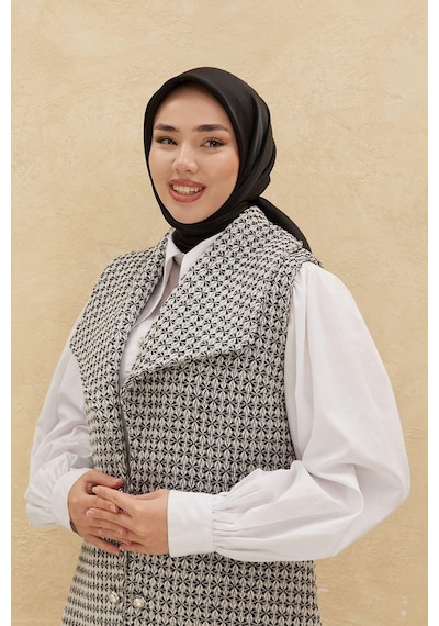 Silk Home Düz Shiny Eşarp - Siyah - Siyah
