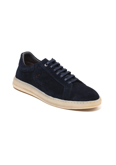 Navy Suede Sneaker Günlük Erkek Ka-26y-c27603 John May Formal Mavi