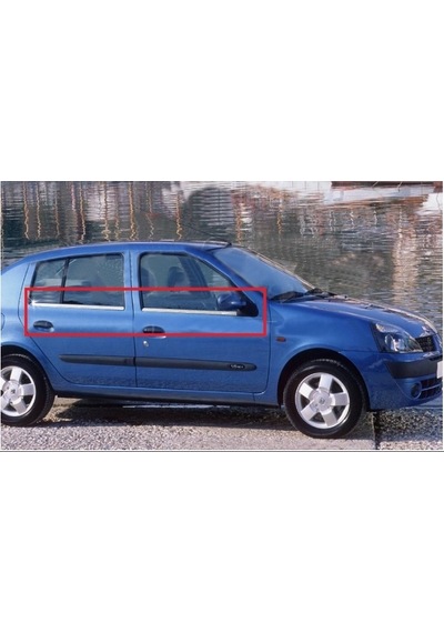 Renault Clio Uyumlu 2 Cam Çıtası 4 Parça Krom 1998-2008