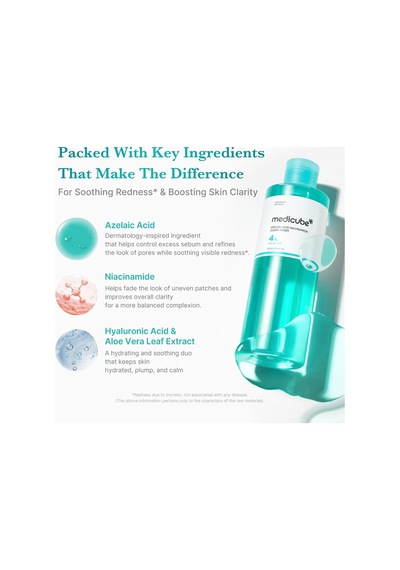 Azelaic Acid Niacinakarın Bölgesi Clarifying Toner Troubled Skin Care, Purifying & Calming İçin İdeal %4 Azelaik A