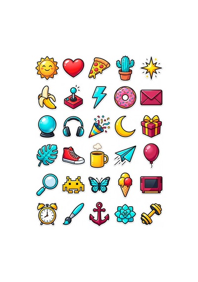 Karma Koleksiyon Pop Sticker Seti 150 Adet - 5'li Mega Paket - Laptop Defter Ajanda Etiketi Çok Renkli