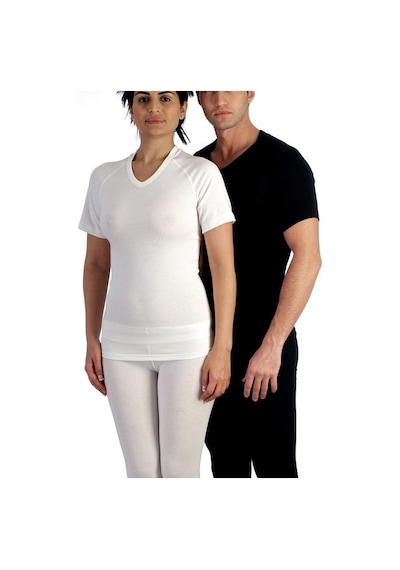 FAI UNISEX UST V YAKA KISA KOL SİYAH ICLIK Çok Renkli