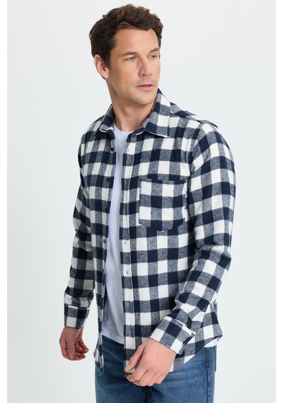 Tudors Erkek Slim Fit Dar Kesim Uzun Kollu Cepli Kareli Dama Desenli Kışlık Oduncu Gömlek-41701 Çok Renkli Tudors Erkek Slim Fit Dar Kesim Uzun Kollu Cepli Kareli Dama Desenli Kışlık Oduncu Gömlek-41701 Çok Renkli