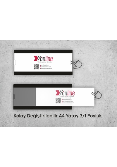 Kapı Ve Duvar Tipi Kolay Değiştirilebilir A4 1/3 Föylük