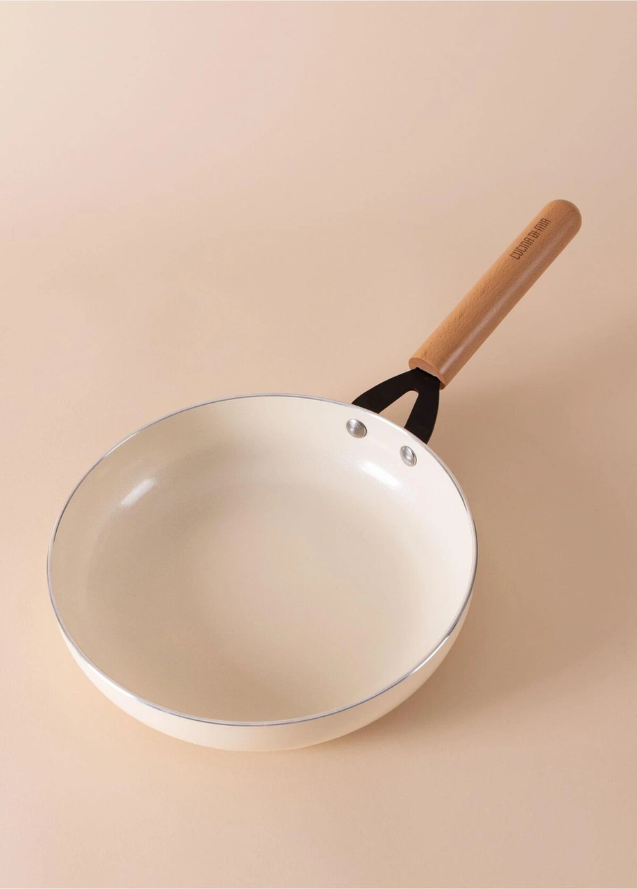 The Mia Cucina Tava 26 Cm Seramik Kaplama Krem