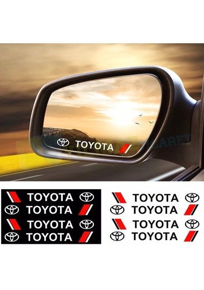 Toyota Logo Kapı Kolu Jant Ayna Oto Sticker Yapıştırma 4 Adet 13 Cm