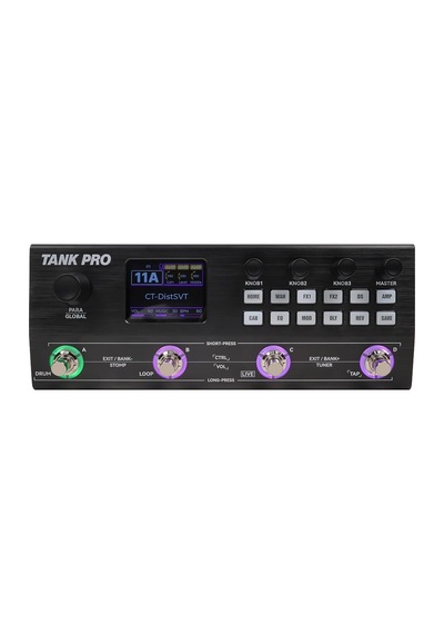 M-vave Tank-pro Gitar / Bas Multi Efekt Prosesörü Siyah