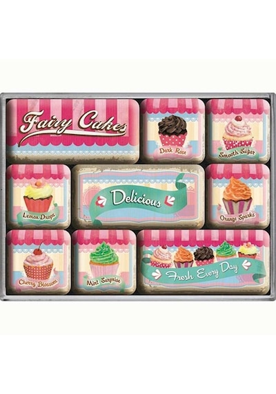 Nostalgic Art Fairy Cakes Delicious Magnet Set 9 Parça Çok Renkli