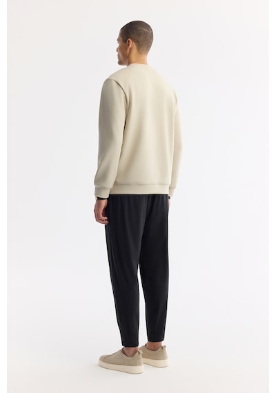 Avva Erkek Taş Bisiklet Yaka Baskılı Bi-stretch İnterlok Regular Fit Sweatshirt A51y1235