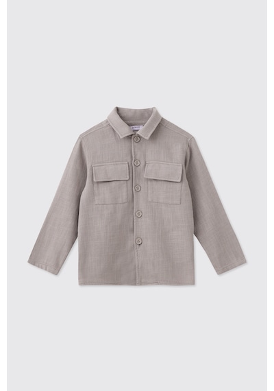 Panço Erkek Çocuk Gri Düğmeli Ceket 2611BK22010