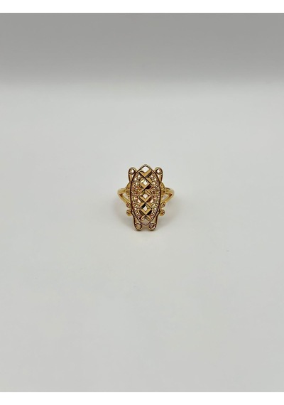Arnes Jewelry Çelik 22 Ayar Altın Kaplama Ayarlanabilir Yüzük Ar491nes Gold