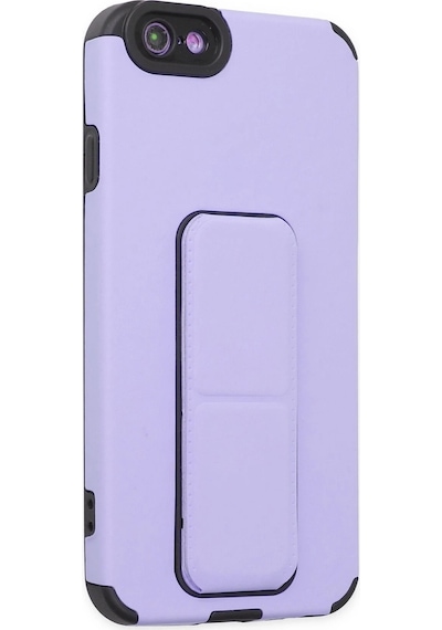 Mey İthalat Apple Uyumlu iPhone 6 Kılıf Mega Standlı Silikon - Lila