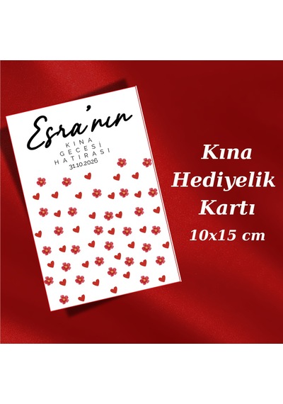 50 Adet Hazır Kına Hediyelik Kartı