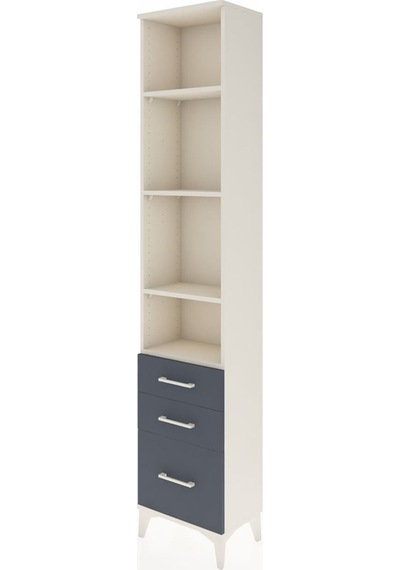 Arges Dolap 4 Raflı 3 Çekmeceli 44x30x221 Aytaşı-antrasit Aytaşı